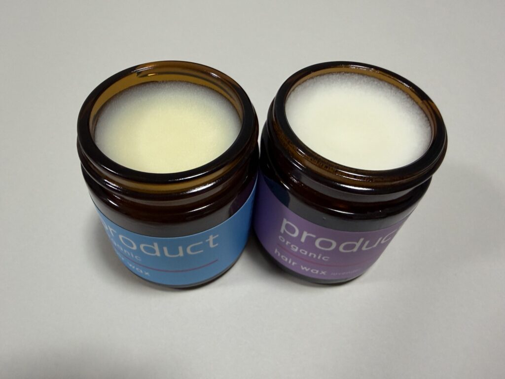 プロダクト ヘアワックス タンジェリンとラベンダー 中身の質感